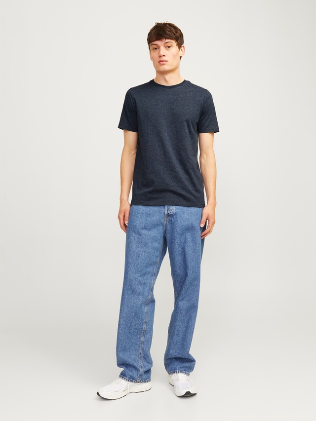 Jack & Jones Rundhalsshirt »JJEORGANIC MELANGE TEE SS O-NECK NOOS« Baumwollmischung, regular fit