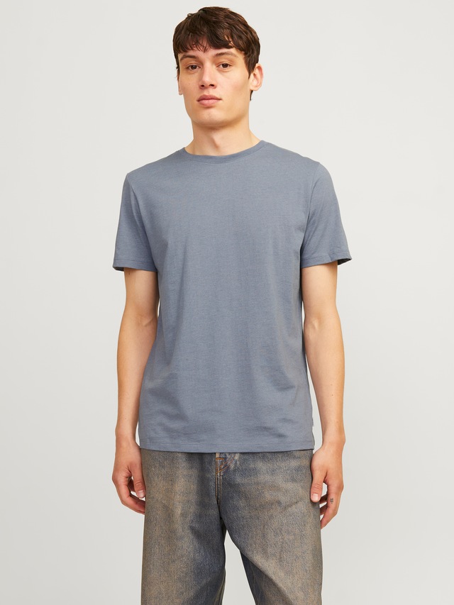 Jack & Jones Rundhalsshirt »JJEORGANIC MELANGE TEE SS O-NECK NOOS« Baumwollmischung, regular fit