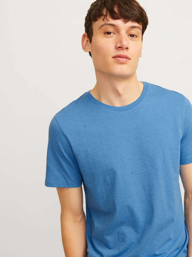 Jack & Jones Rundhalsshirt »JJEORGANIC MELANGE TEE SS O-NECK NOOS« Baumwollmischung, regular fit