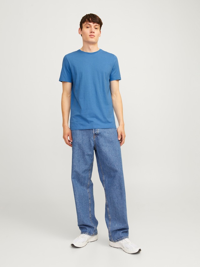 Jack & Jones Rundhalsshirt »JJEORGANIC MELANGE TEE SS O-NECK NOOS« Baumwollmischung, regular fit