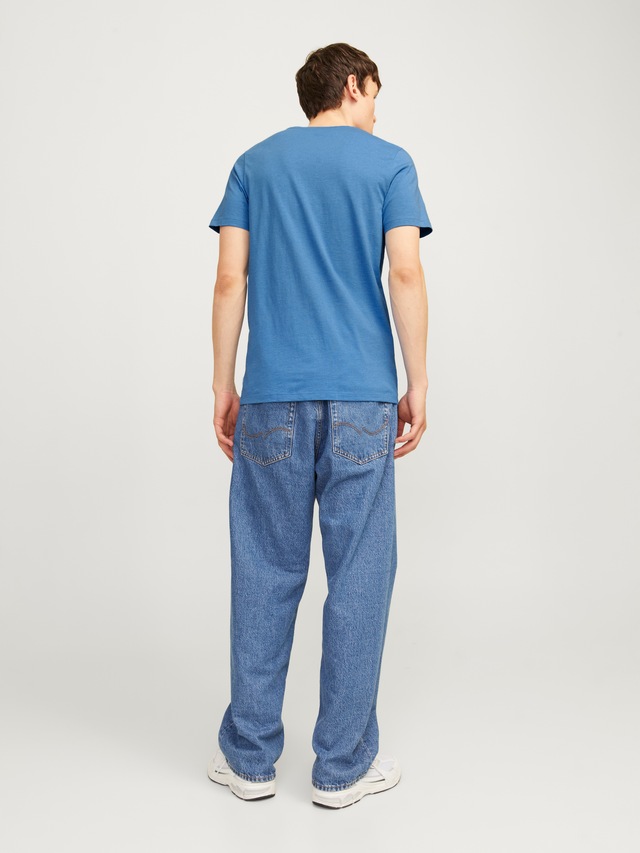 Jack & Jones Rundhalsshirt »JJEORGANIC MELANGE TEE SS O-NECK NOOS« Baumwollmischung, regular fit