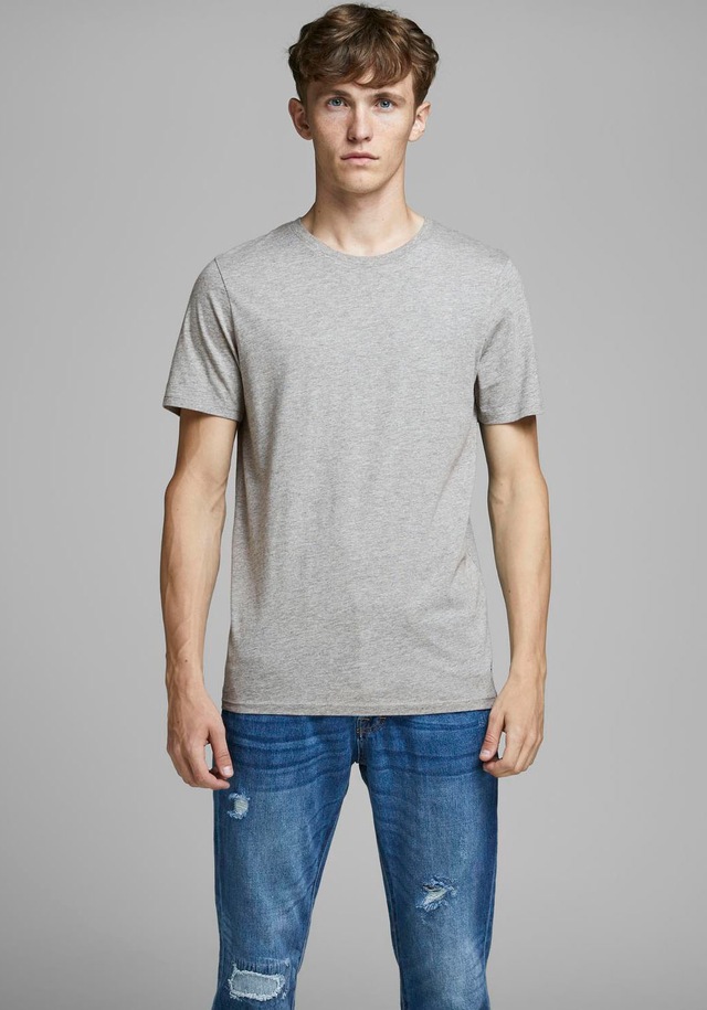 Jack & Jones Rundhalsshirt »JJEORGANIC MELANGE TEE SS O-NECK NOOS« Baumwollmischung, regular fit
