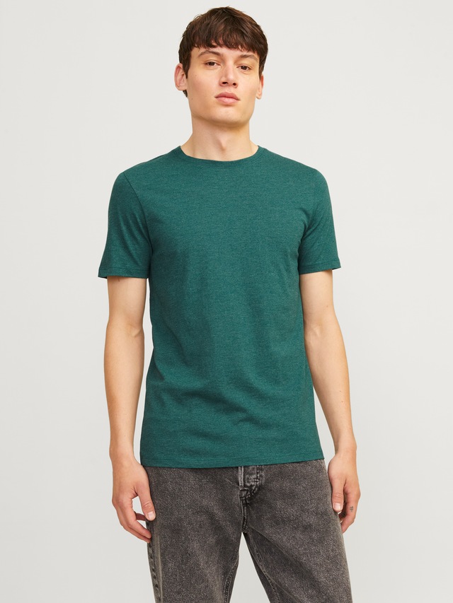 Jack & Jones Rundhalsshirt »JJEORGANIC MELANGE TEE SS O-NECK NOOS« Baumwollmischung, regular fit