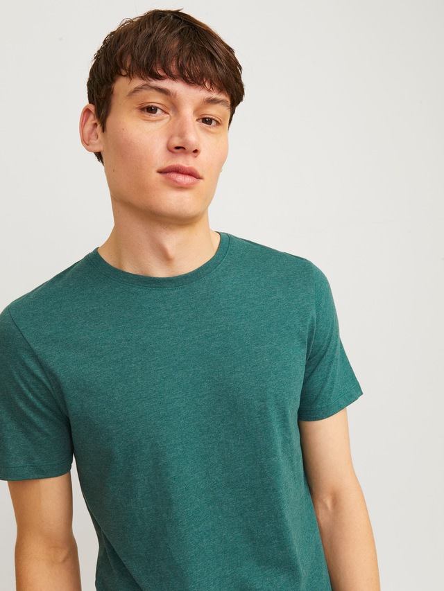 Jack & Jones Rundhalsshirt »JJEORGANIC MELANGE TEE SS O-NECK NOOS« Baumwollmischung, regular fit
