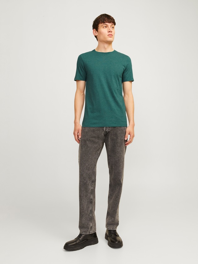 Jack & Jones Rundhalsshirt »JJEORGANIC MELANGE TEE SS O-NECK NOOS« Baumwollmischung, regular fit