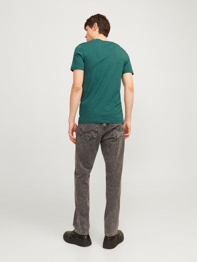 Jack & Jones Rundhalsshirt »JJEORGANIC MELANGE TEE SS O-NECK NOOS« Baumwollmischung, regular fit