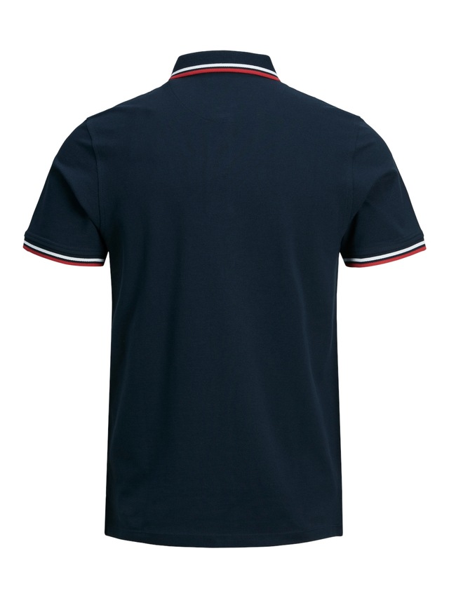 Jack & Jones Poloshirt »JJEPAULOS Poloshirt mit klassischem Kragen und figurbetonter Form« Logostickerei, modisch, schmal, Baumwolle, Polokragen