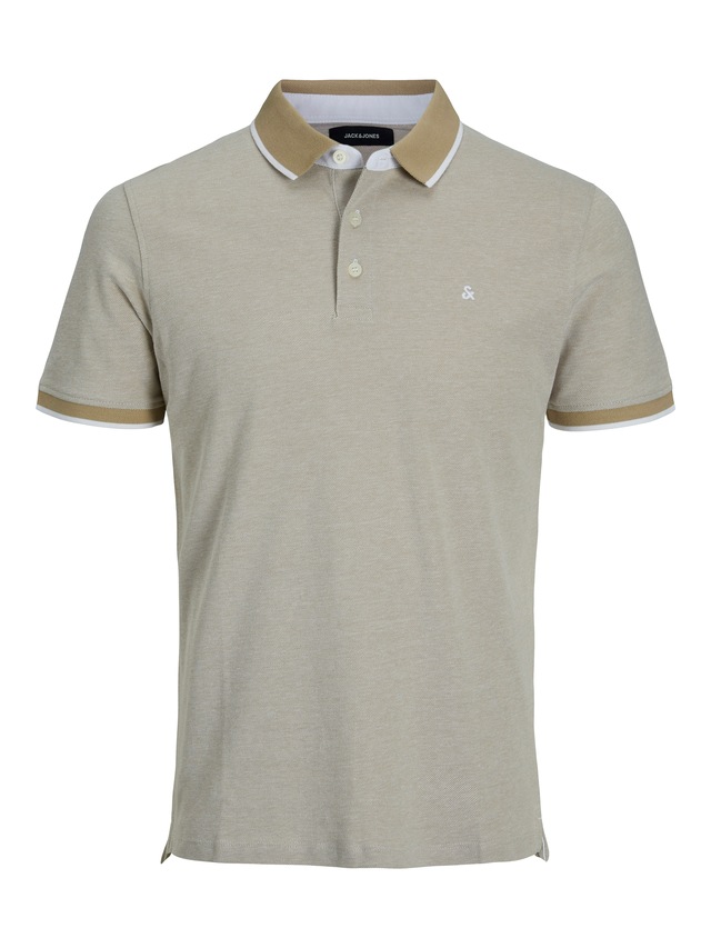Jack & Jones Poloshirt »JJEPAULOS Poloshirt mit klassischem Kragen und figurbetonter Form« Logostickerei, modisch, schmal, Baumwolle, Polokragen