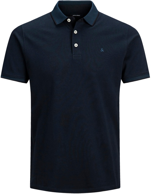Jack & Jones Poloshirt »JJEPAULOS Poloshirt mit klassischem Kragen und figurbetonter Form« Logostickerei, modisch, schmal, Baumwolle, Polokragen