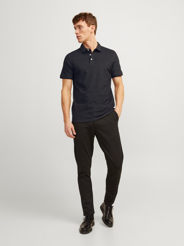Jack & Jones Poloshirt »JJEPAULOS Poloshirt mit klassischem Kragen und figurbetonter Form« Logostickerei, modisch, schmal, Baumwolle, Polokragen