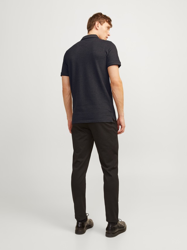Jack & Jones Poloshirt »JJEPAULOS Poloshirt mit klassischem Kragen und figurbetonter Form« Logostickerei, modisch, schmal, Baumwolle, Polokragen