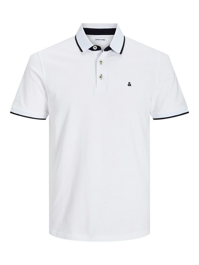 Jack & Jones Poloshirt »JJEPAULOS Poloshirt mit klassischem Kragen und figurbetonter Form« Logostickerei, modisch, schmal, Baumwolle, Polokragen