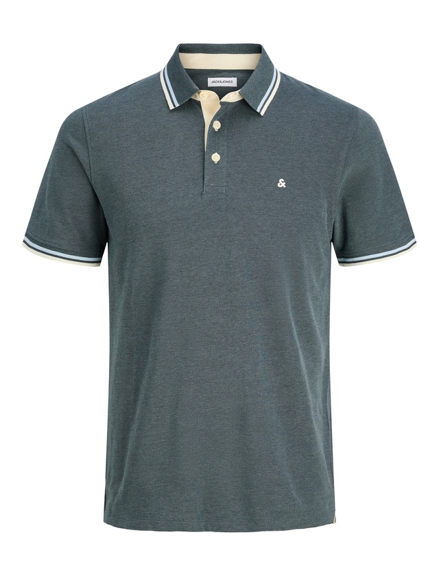 Jack & Jones Poloshirt »JJEPAULOS Poloshirt mit klassischem Kragen und figurbetonter Form« Logostickerei, modisch, schmal, Baumwolle, Polokragen