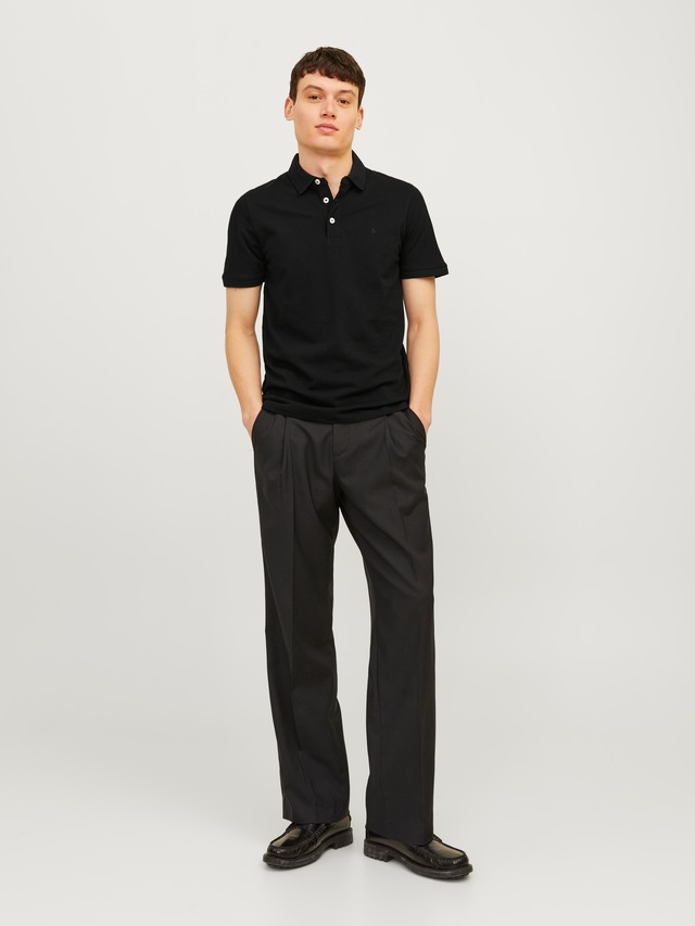 Jack & Jones Poloshirt »JJEPAULOS Poloshirt mit klassischem Kragen und figurbetonter Form« Logostickerei, modisch, schmal, Baumwolle, Polokragen