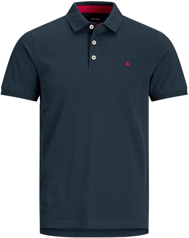 Jack & Jones Poloshirt »JJEPAULOS Poloshirt mit klassischem Kragen und figurbetonter Form« Logostickerei, modisch, schmal, Baumwolle, Polokragen