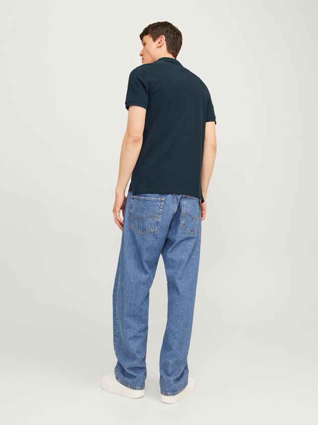 Jack & Jones Poloshirt »JJEPAULOS Poloshirt mit klassischem Kragen und figurbetonter Form« Logostickerei, modisch, schmal, Baumwolle, Polokragen