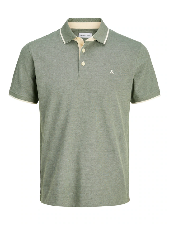 Jack & Jones Poloshirt »JJEPAULOS Poloshirt mit klassischem Kragen und figurbetonter Form« Logostickerei, modisch, schmal, Baumwolle, Polokragen