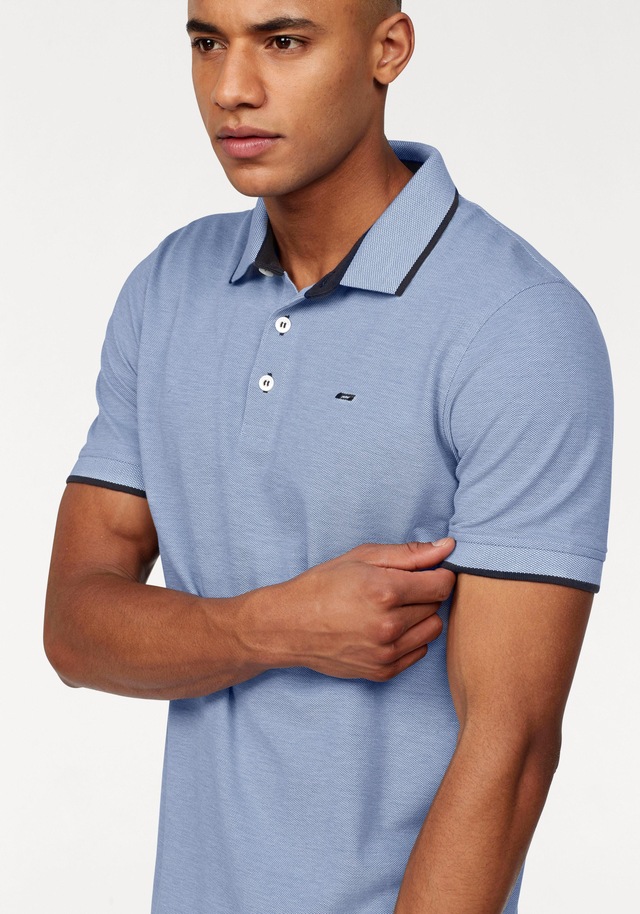 Jack & Jones Poloshirt »JJEPAULOS Poloshirt mit klassischem Kragen und figurbetonter Form« Logostickerei, modisch, schmal, Baumwolle, Polokragen