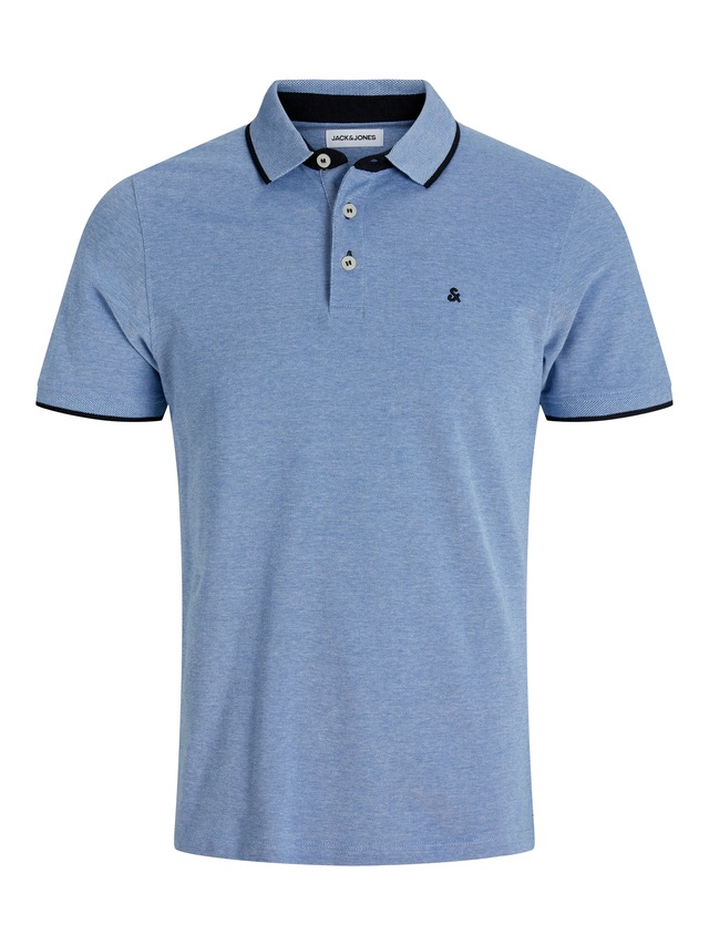 Jack & Jones Poloshirt »JJEPAULOS Poloshirt mit klassischem Kragen und figurbetonter Form« Logostickerei, modisch, schmal, Baumwolle, Polokragen