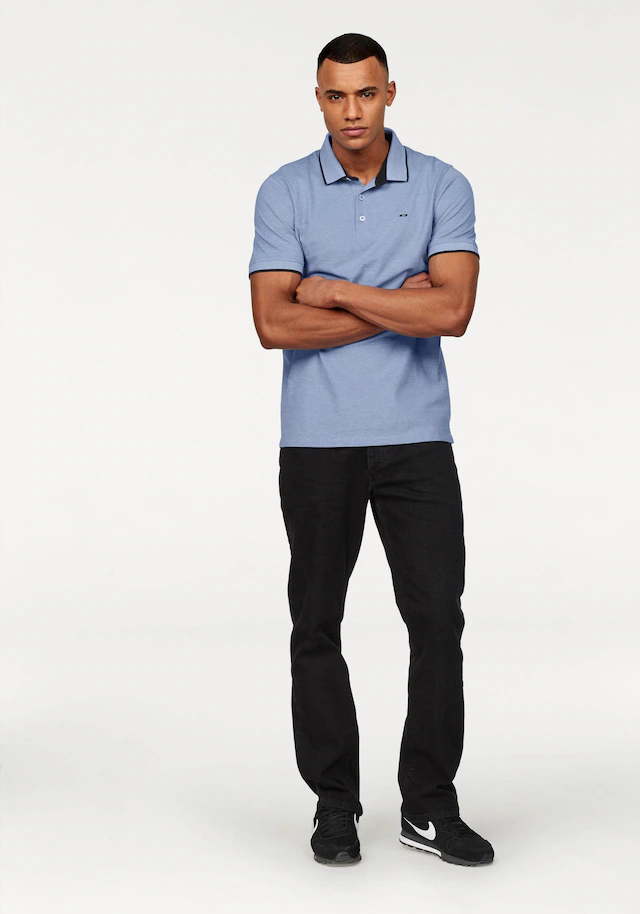 Jack & Jones Poloshirt »JJEPAULOS Poloshirt mit klassischem Kragen und figurbetonter Form« Logostickerei, modisch, schmal, Baumwolle, Polokragen