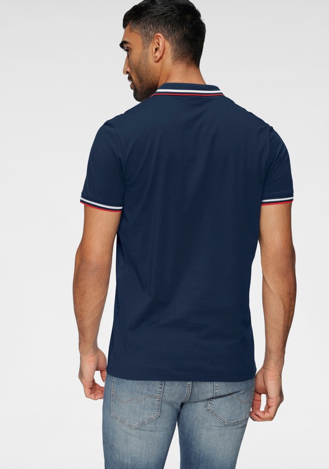 Jack & Jones Poloshirt »JJEPAULOS Poloshirt mit klassischem Kragen und figurbetonter Form« Logostickerei, modisch, schmal, Baumwolle, Polokragen