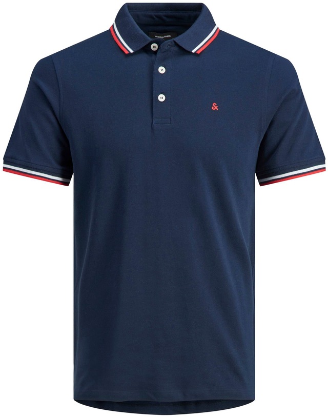 Jack & Jones Poloshirt »JJEPAULOS Poloshirt mit klassischem Kragen und figurbetonter Form« Logostickerei, modisch, schmal, Baumwolle, Polokragen
