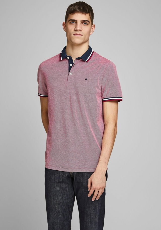 Jack & Jones Poloshirt »JJEPAULOS Poloshirt mit klassischem Kragen und figurbetonter Form« Logostickerei, modisch, schmal, Baumwolle, Polokragen