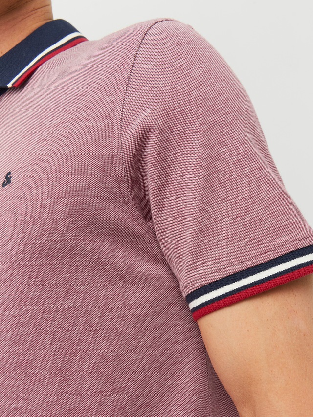 Jack & Jones Poloshirt »JJEPAULOS Poloshirt mit klassischem Kragen und figurbetonter Form« Logostickerei, modisch, schmal, Baumwolle, Polokragen