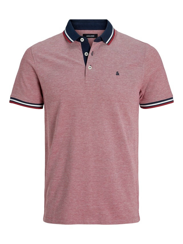 Jack & Jones Poloshirt »JJEPAULOS Poloshirt mit klassischem Kragen und figurbetonter Form« Logostickerei, modisch, schmal, Baumwolle, Polokragen
