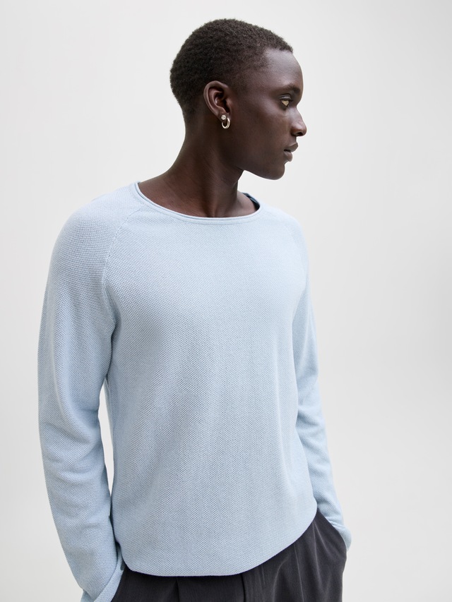 Jack & Jones Rundhalspullover »JJEHILL KNIT CREW NECK NOOS« Baumwolle, regular fit