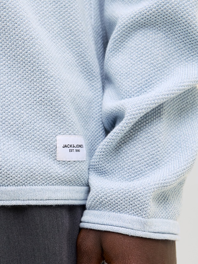Jack & Jones Rundhalspullover »JJEHILL KNIT CREW NECK NOOS« Baumwolle, regular fit