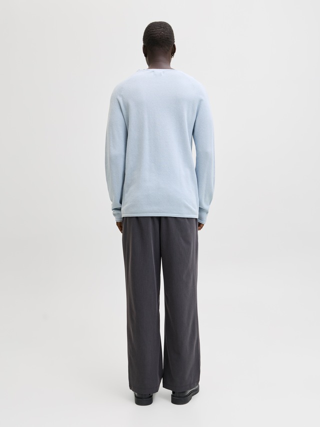 Jack & Jones Rundhalspullover »JJEHILL KNIT CREW NECK NOOS« Baumwolle, regular fit