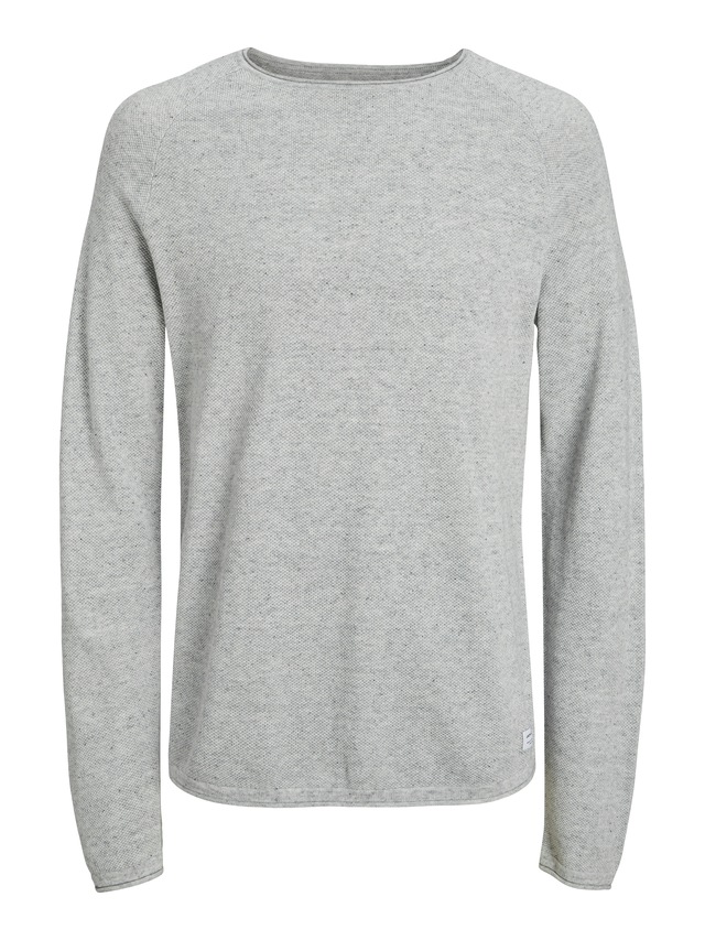 Jack & Jones Rundhalspullover »JJEHILL KNIT CREW NECK NOOS« Baumwolle, regular fit