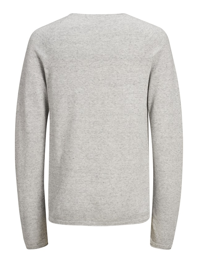 Jack & Jones Rundhalspullover »JJEHILL KNIT CREW NECK NOOS« Baumwolle, regular fit
