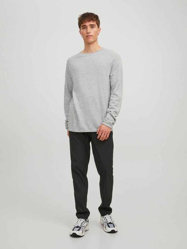 Jack & Jones Rundhalspullover »JJEHILL KNIT CREW NECK NOOS« Baumwolle, regular fit