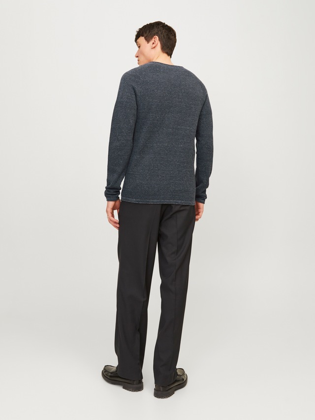 Jack & Jones Rundhalspullover »JJEHILL KNIT CREW NECK NOOS« Baumwolle, regular fit