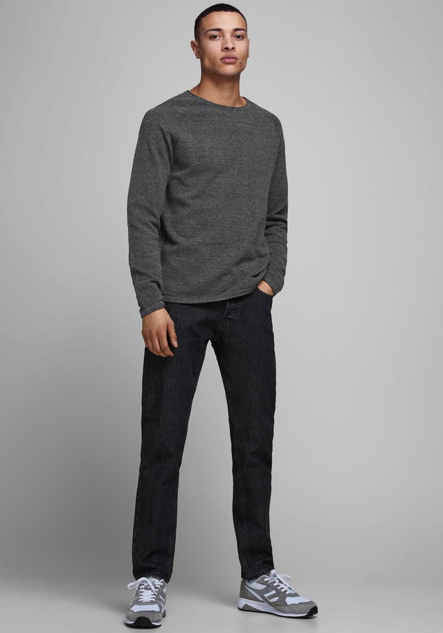 Jack & Jones Rundhalspullover »JJEHILL KNIT CREW NECK NOOS« Baumwolle, regular fit