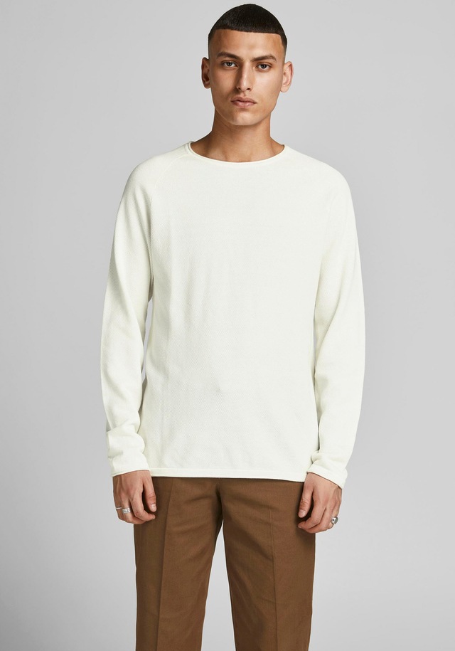 Jack & Jones Rundhalspullover »JJEHILL KNIT CREW NECK NOOS« Baumwolle, regular fit