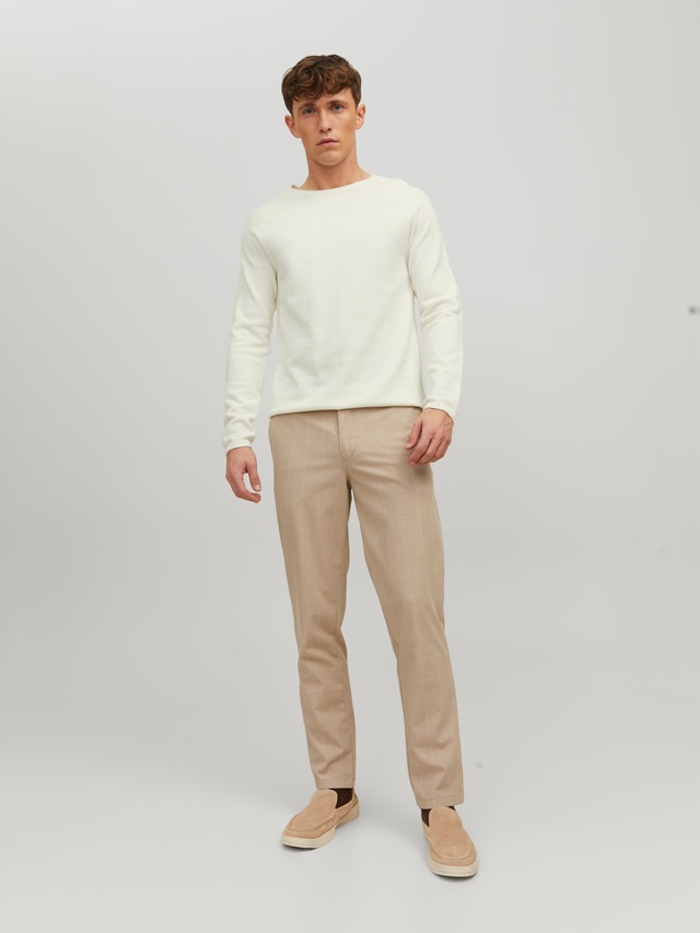 Jack & Jones Rundhalspullover »JJEHILL KNIT CREW NECK NOOS« Baumwolle, regular fit