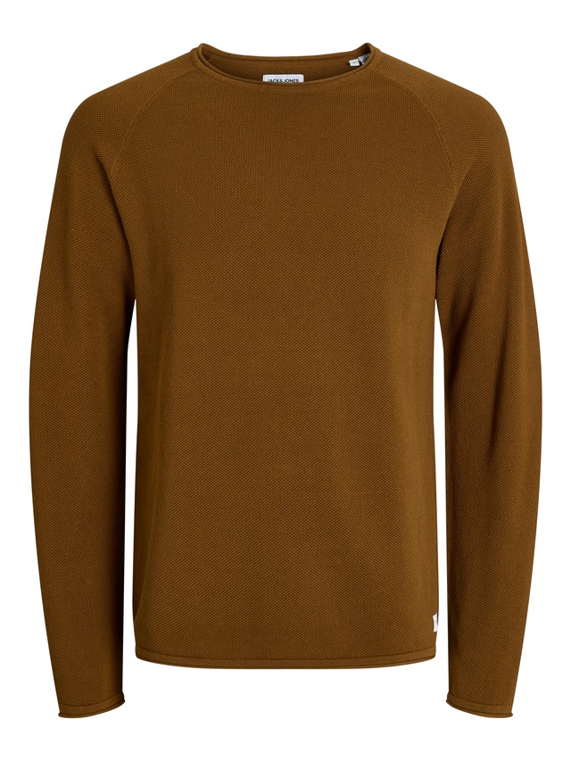 Jack & Jones Rundhalspullover »JJEHILL KNIT CREW NECK NOOS« Baumwolle, regular fit