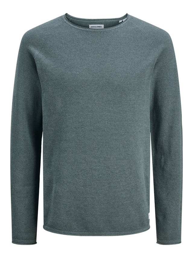 Jack & Jones Rundhalspullover »JJEHILL KNIT CREW NECK NOOS« Baumwolle, regular fit