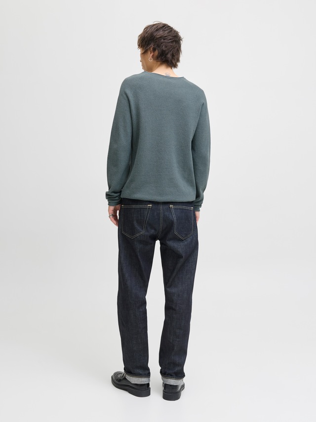 Jack & Jones Rundhalspullover »JJEHILL KNIT CREW NECK NOOS« Baumwolle, regular fit