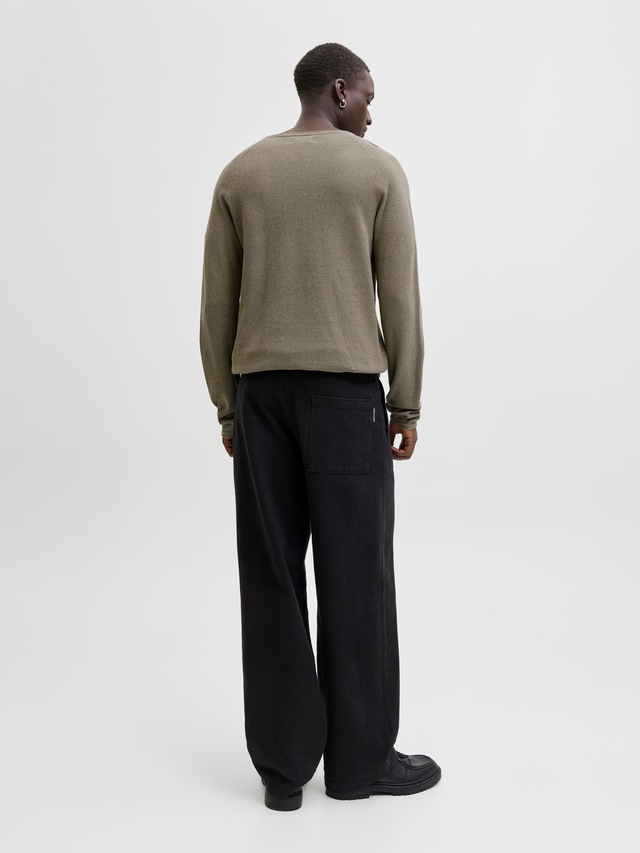 Jack & Jones Rundhalspullover »JJEHILL KNIT CREW NECK NOOS« Baumwolle, regular fit