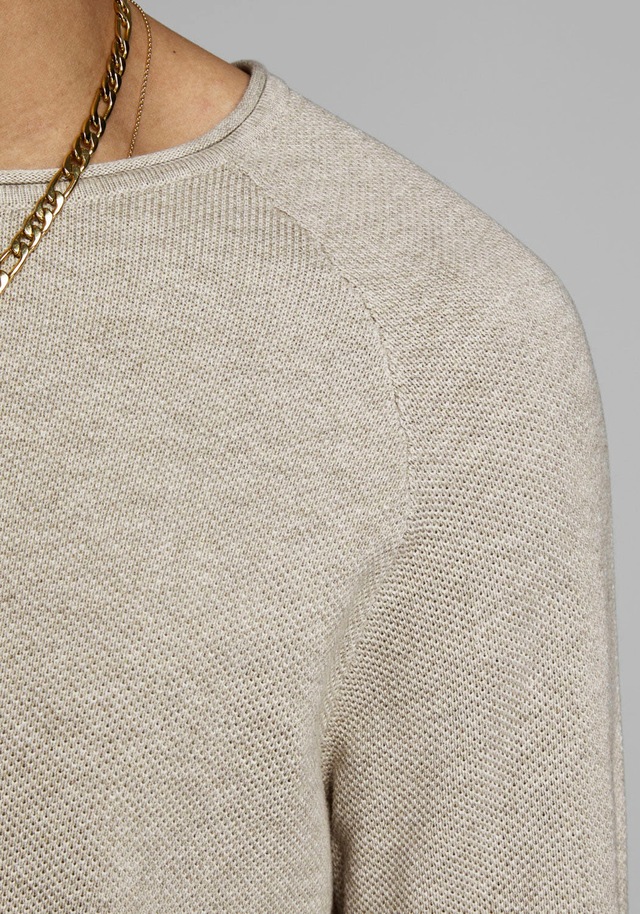 Jack & Jones Rundhalspullover »JJEHILL KNIT CREW NECK NOOS« Baumwolle, regular fit