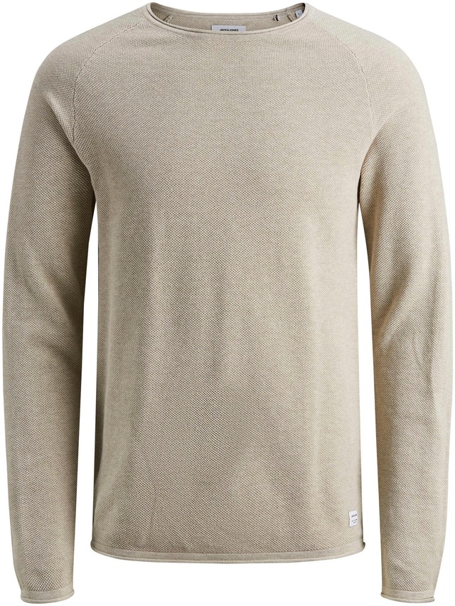 Jack & Jones Rundhalspullover »JJEHILL KNIT CREW NECK NOOS« Baumwolle, regular fit