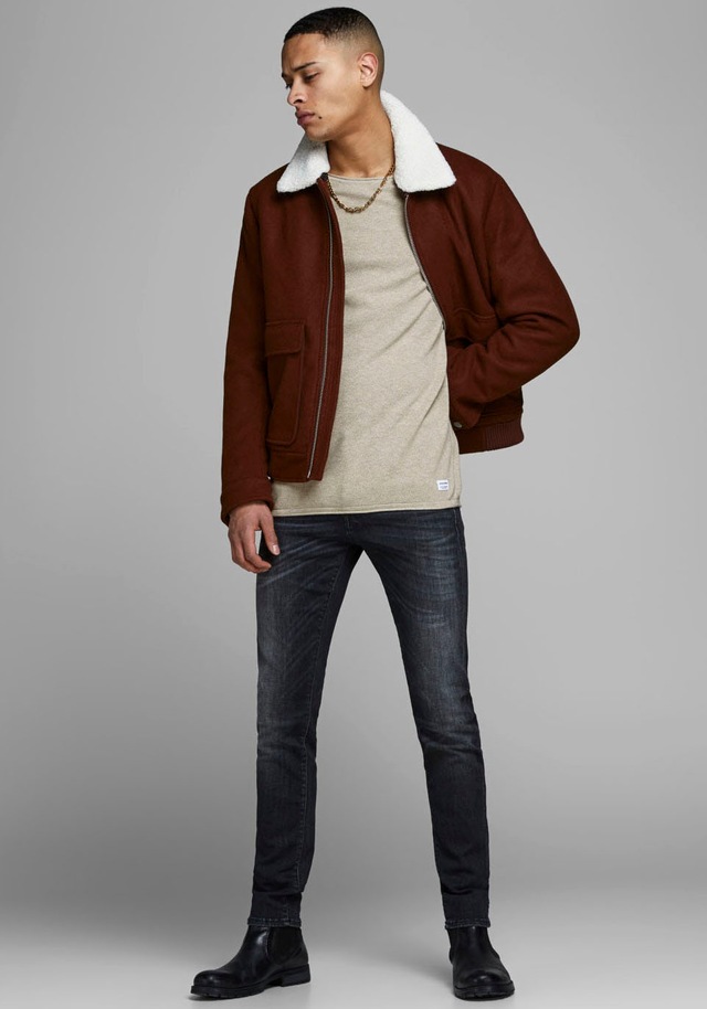 Jack & Jones Rundhalspullover »JJEHILL KNIT CREW NECK NOOS« Baumwolle, regular fit