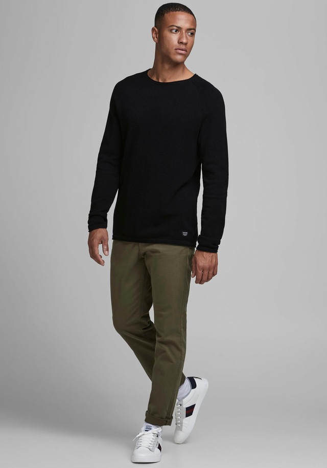 Jack & Jones Rundhalspullover »JJEHILL KNIT CREW NECK NOOS« Baumwolle, regular fit