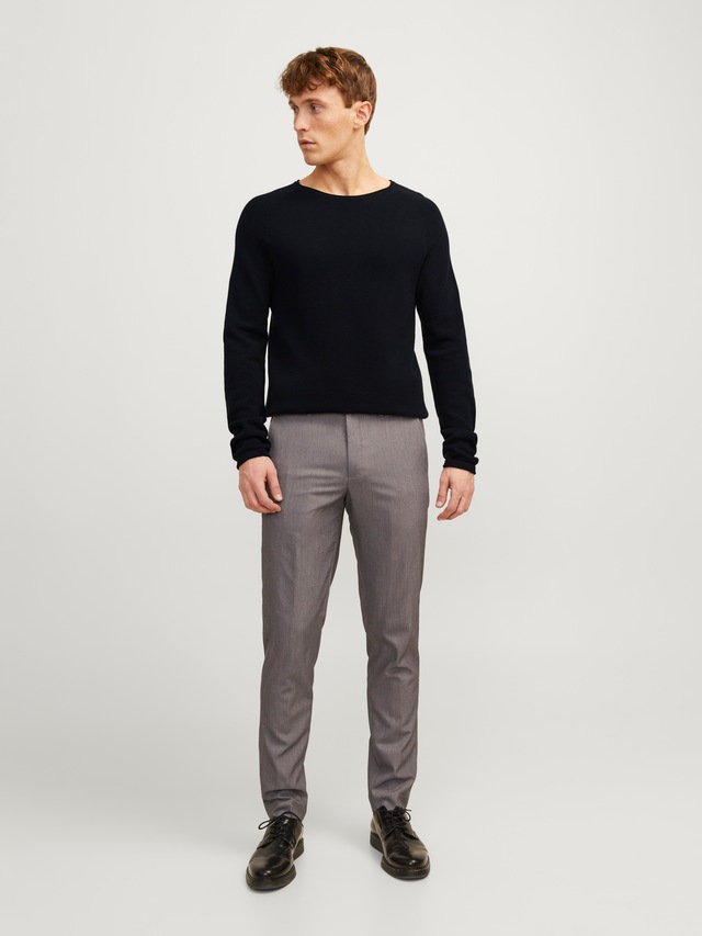 Jack & Jones Rundhalspullover »JJEHILL KNIT CREW NECK NOOS« Baumwolle, regular fit