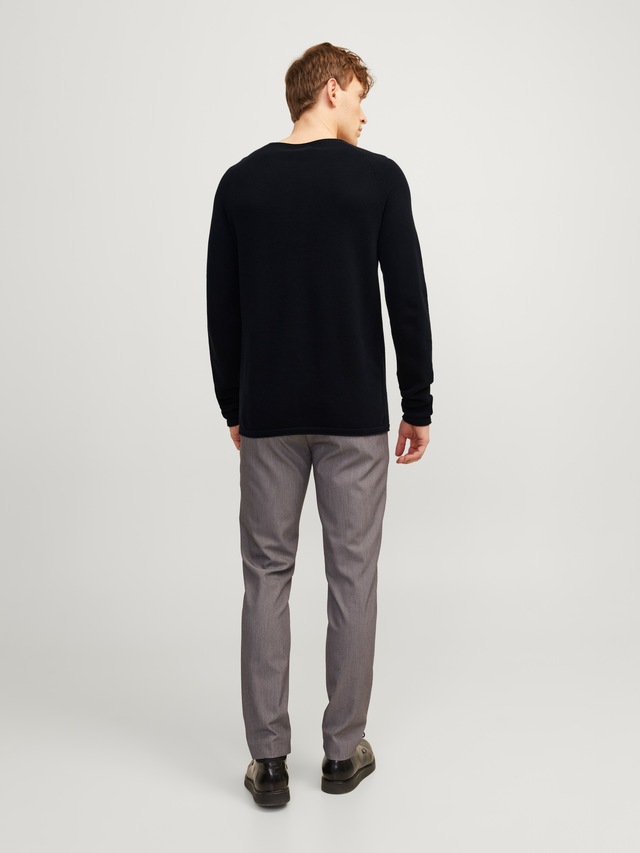Jack & Jones Rundhalspullover »JJEHILL KNIT CREW NECK NOOS« Baumwolle, regular fit