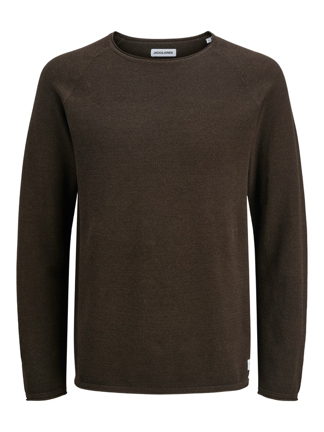 Jack & Jones Rundhalspullover »JJEHILL KNIT CREW NECK NOOS« Baumwolle, regular fit